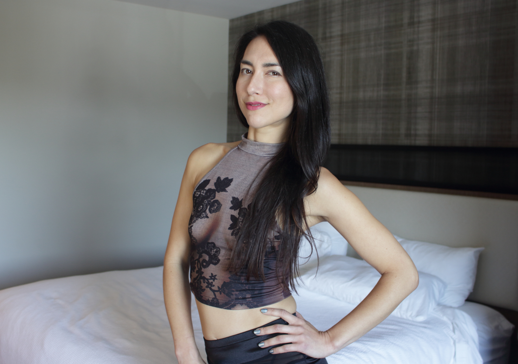 Isabel Love wearing an outfit for modeling